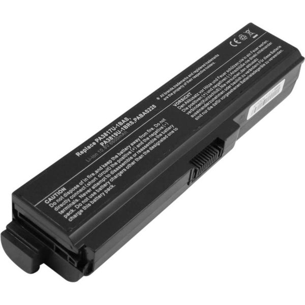 Avizar, Batteria Agli Ioni Di Litio 10.8V 6600Mah Per Toshiba Satellite L750 Laptop, Nero-image