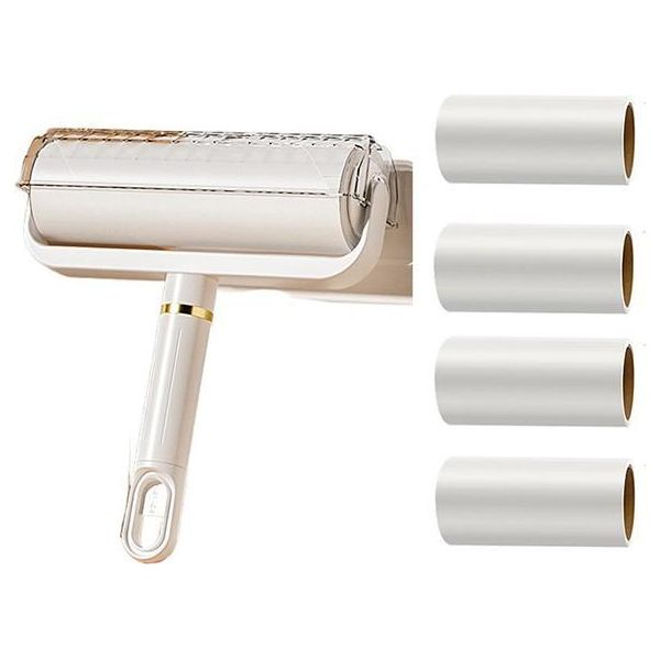 Inf Rullo Adesivo Manico Corto Con 4 Ricariche - Rimozione Peli Animali 36Cm-image