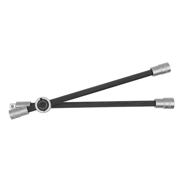 Ks-Tools Chiave Per Ruote Con Snodo Scorrevole, Telescopica, Pieghevole, Satinata Opaca, 518.1145 1/2" X 17 X 19 X 21 Mm"-image