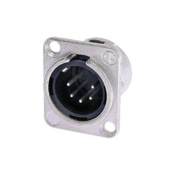 Neutrik - Connettore Di Montaggio Xlr, Maschio A 5 Pin, Placcato Argento, Nichel, Dimensione D-image