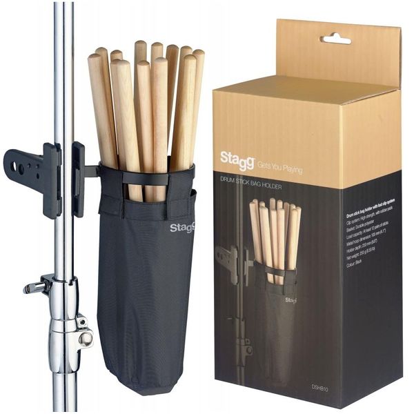 Stagg DSHB10 Borsa Per Bacchette Per Batteria Borsa/Supporto Per Bacchette Con...-image