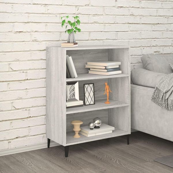 Vidaxl Credenza Grigio Sonoma 69,5X32,5X90 Cm Materiale A Base Di Legno-image