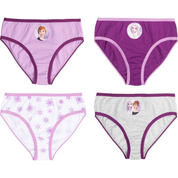 Slip Disney Frozen Per Bambina In Cotone - Mutande Per Bambini (Confezione Da 4) 122/128-image