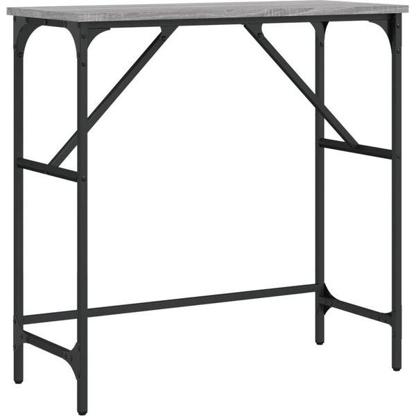 Tavolo Consolle Grigio Sonoma 75X32X75 Cm Materiale A Base Di Legno-image