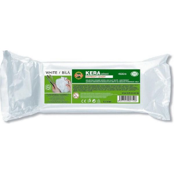 KOH-I-NOOR Argilla Da Modellare Leggera Autoasciugante Bianca 400 G-image