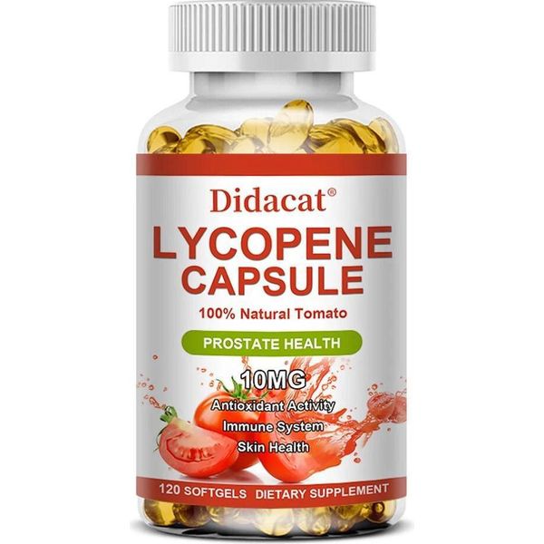 Licopene 10Mg (120 Capsule) Integratore Alimentare, Cuore, Sistema Immunitario, Prostata, Pelle, Antiossidante-image