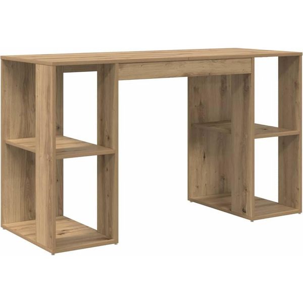 Vidaxl Scrivania In Rovere Artisan 130 X 50,5 X 75 Cm Materiale In Legno-image
