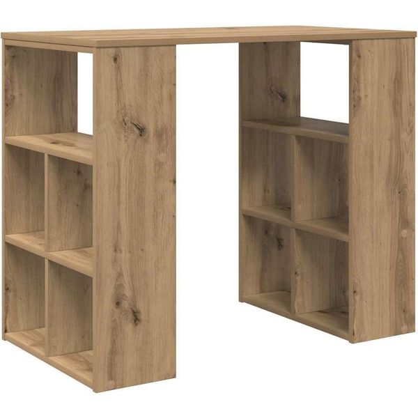 Vidaxl Scrivania In Rovere Artisan 90 X 50 X 75 Cm Materiale A Base Di Legno-image