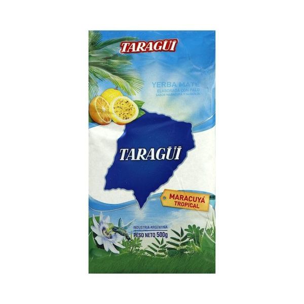 Taragui Mate Tea Maracuya Tropical 500G | Tè Mate Dall'argentina | Bevanda Energetica-image