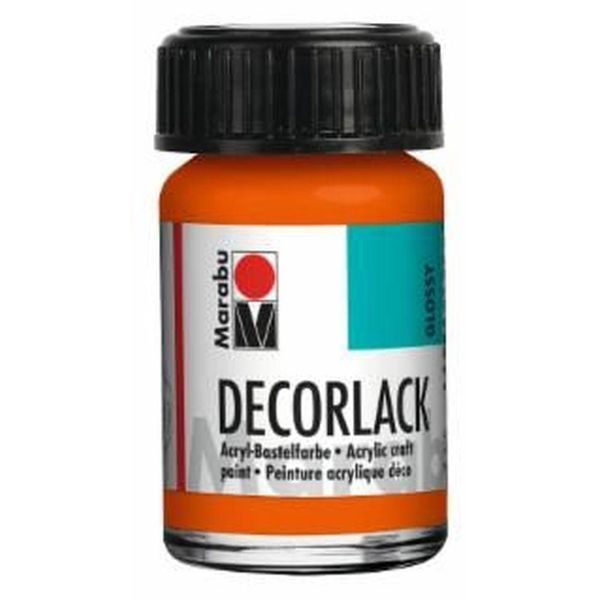 Marabu 1130 39 013 Decorlack Acryl, Arancione 013, 15 Ml-image