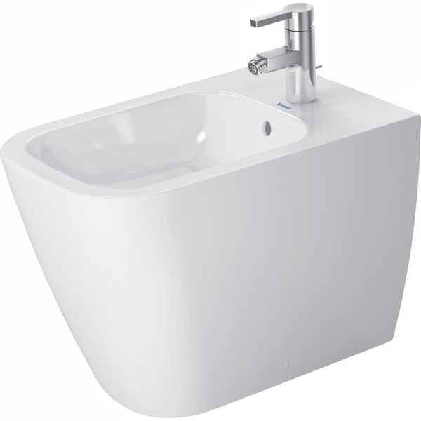 Duravit Bidet Sur Pied Happy D.2 Back To Wall 57Cm Avec Trop-Plein, Avec Plage De Robinetterie, 1 Trou De Robinetterie, 2267100000, 2267100000-image