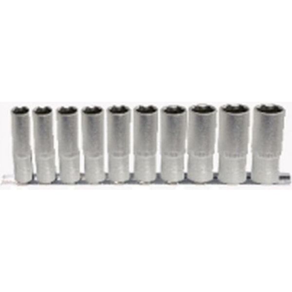 Ks Tools Set Di Bussole Esagonali Da 1/4" Lunghe 10 Pezzi 4-13 Mm - 917.0610"-image