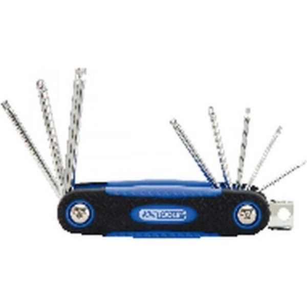 Ks Tools Chrome+ Tx Set Di Chiavi Angolari, Supporto Pieghevole, 8 Pezzi, 158.3510-image