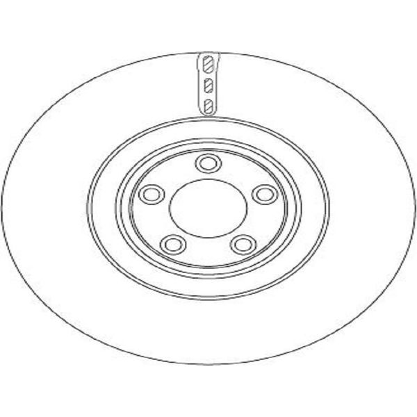 2X Disco Freno Trw DF6651S Per Jaguar Xf (_J05_ CC9) Xf Sportbrake (X250)-image