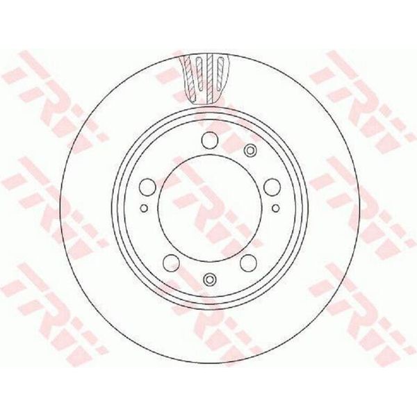 2X Disco Freno Trw DF6484S Per Porsche 911 (964) 911 Cabriolet (964) 80 1Mm-image