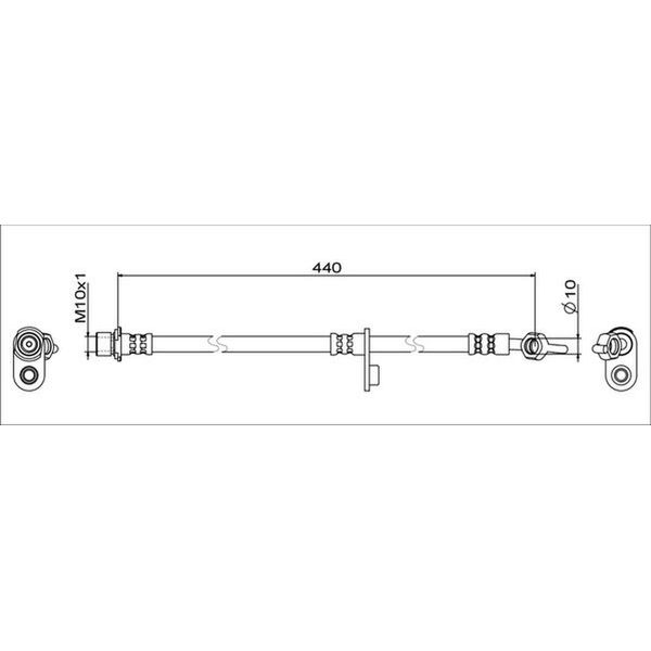 Tubo Freno Posteriore Sinistro 440Mm Metzger Per Toyota Yaris Verso-image