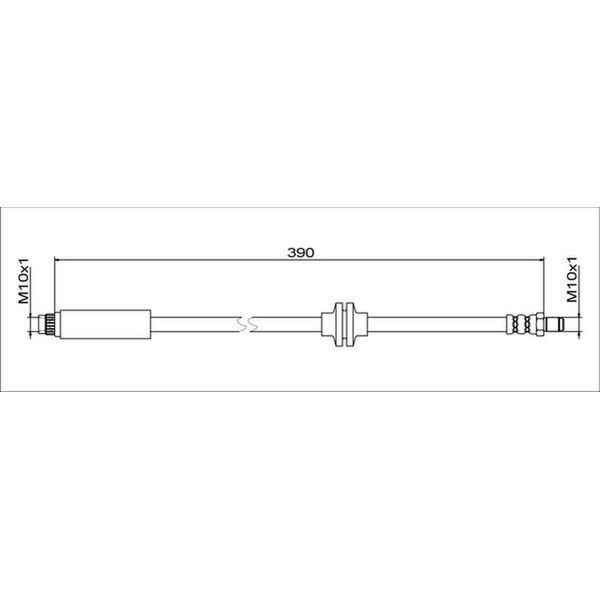 Tubo Freno Anteriore 390Mm Metzger Per Chevrolet Aveo Notchback-image