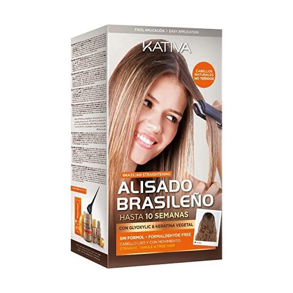 Kativa Kit Stiratura Brasiliana Brunette Kit Con Cheratina Per Lisciare I Capelli 225 Ml-image