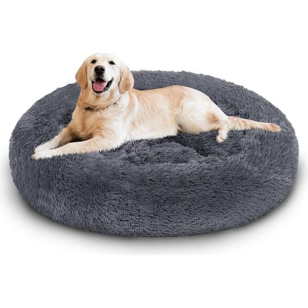 Jopassy Cane Letto Posto Letto Gatto Gatto Peluche Cane Cuscino Coccolone Letto Grigio Scuro 80Cm-image