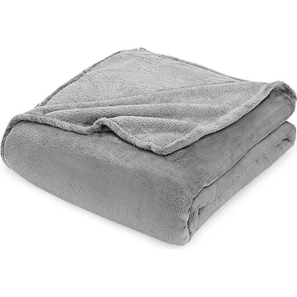 Tolletour Coperta Accogliente Coperta Da Vivere Coperta In Pile Coperta Soffice Coperta Calda Super Morbida-Grigio - 200X240Cm-image