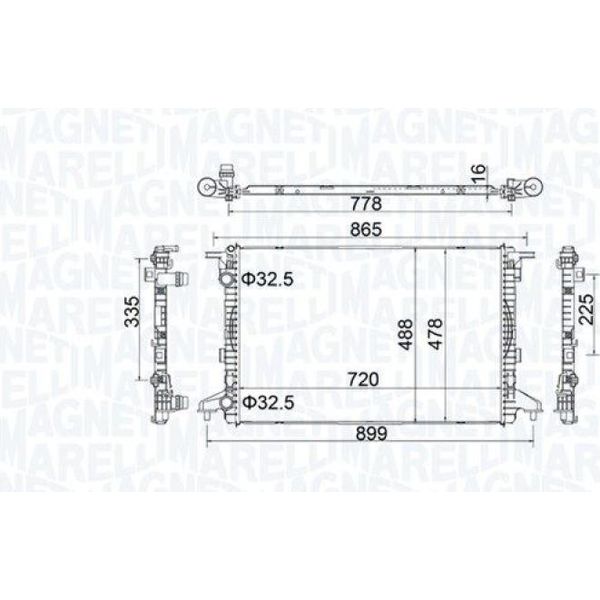 Magneti Marelli Radiatore, Raffreddamento Motore 350213201900-image
