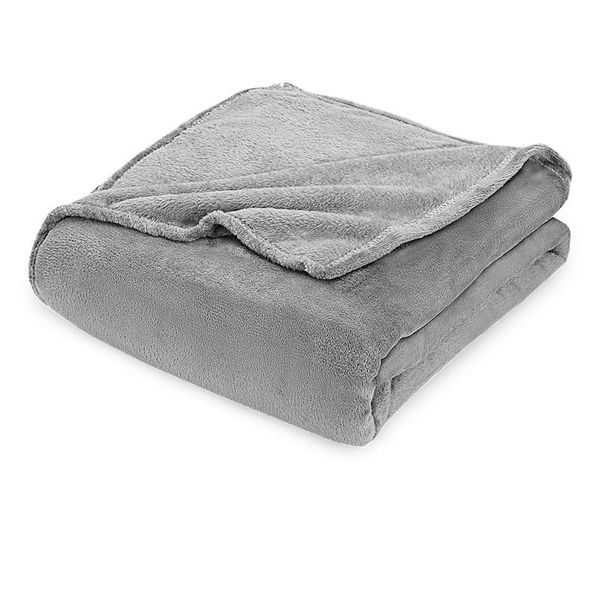 Jopassy Coperta Coccolosa Coperta Di Flanella Universale Divano Giardino Fuori Casa Grigio 240 X 220 Cm Super Morbida-image