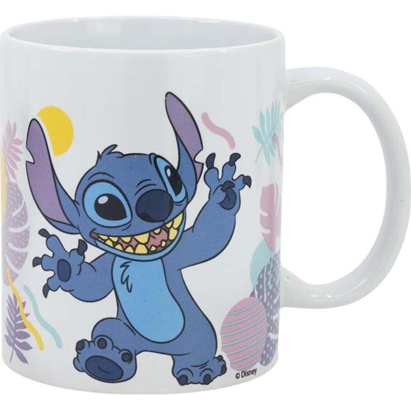 Disney Stitch - Tazza In Ceramica Della Collezione Hawaian Flower 325 Ml-image