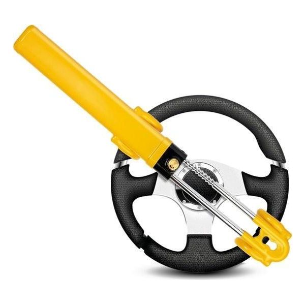 Bloccasterzo Auto - Bloccasterzo Camper Con Doppia Barra - Antifurto - Bloccasterzo Auto Con 2 Chiavi - Robusto Bloccasterzo Per Auto-image