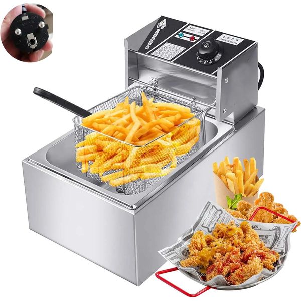 Friggitrice Elettrica, 2500W, Capacità 6L, 220V, Eu-image