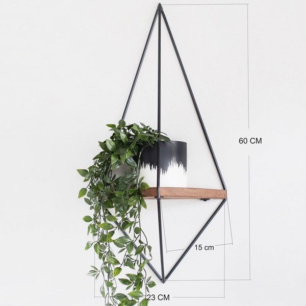 Skye Decor, Wr039, Mensole Da Parete, Noce, Legno, 60 X 23 X 15 Cm-image