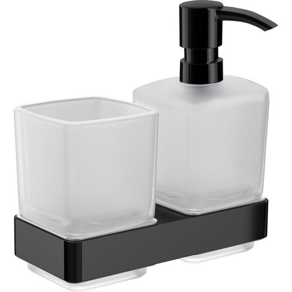 Emco Porte-Verre Loft Et Distributeur De Savon Liquide, ModèLe Mural, Chromé, 053113300, 053113300-image