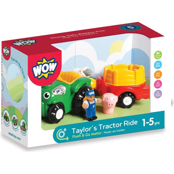 Wow Toys Trattore Giocattolo Taylor's Tractor Ride Multicolore-image