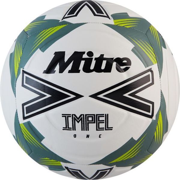 Pallone Da Calcio Mitre Bianco Nero Salvia Misura 4 Plastica Resistente-image