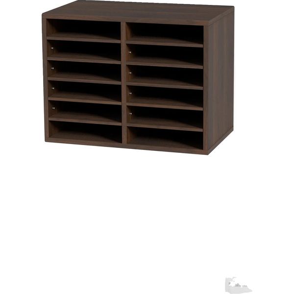 Organizzatore Di Letteratura, Ripiani Regolabili, Soluzione Di Archiviazione Efficiente, Retro Brown-12-image