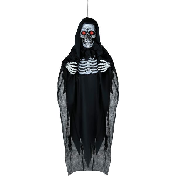 Scheletro Decorazione Di Halloween Figura Spaventosa Appeso Horror Prop, Colore: Nero-image