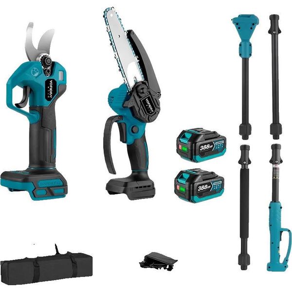 Potatore Elettrico, Motore Brushless, Asta Telescopica, 2 Batterie-image