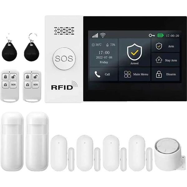 Sistema Di Allarme Gsm, Controllo Intelligente Tramite App, Connettività Wireless, C-4G, Spina Ue-image