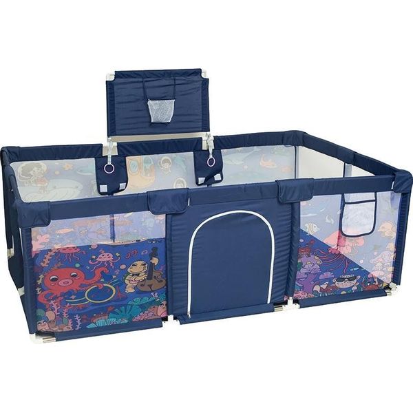 Parco Giochi, Design Sicuro, Facile Da Montare, Blu Oceano-image