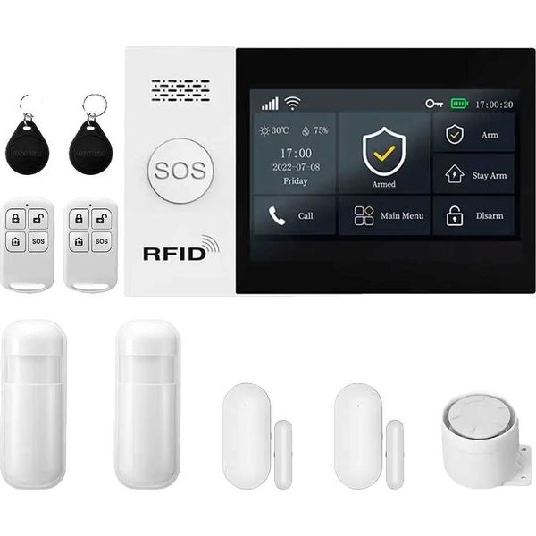 Sistema Di Allarme Gsm, Controllo Intelligente Tramite App, Connettività Wireless, B-4G, Spina Ue-image