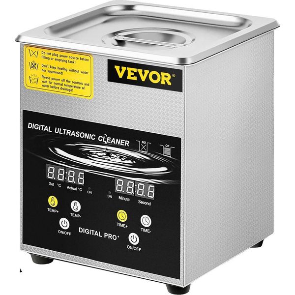 Pulitore Ad Ultrasuoni, Frequenza Ultrasonica 40Khz, Acciaio Inox Resistente, 2L-image