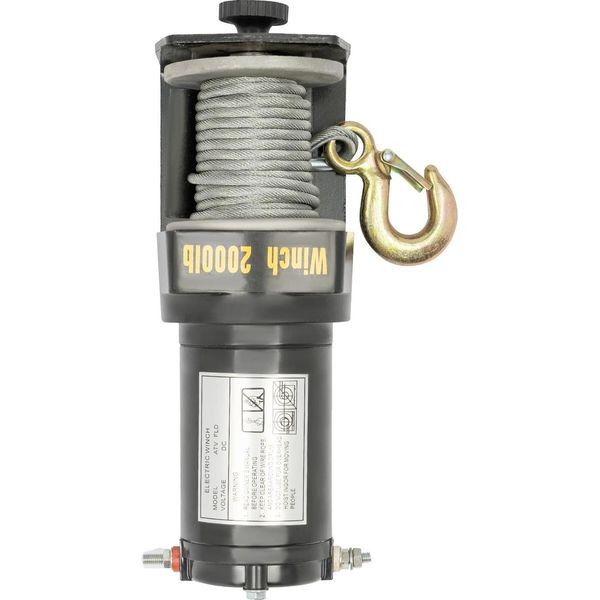 Verricello Elettrico - 12 V 400 W Cc - Comando Manuale - Cavo In Acciaio - Per Veicoli Fuoristrada, Agricoltura E Yacht - Argento-image