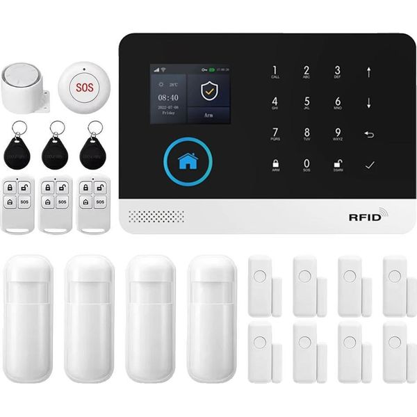 Sistema Di Allarme Di Sicurezza, Connettività Wireless, Compatibilità Smart Home, 2G Gsm Kit E, Spina Ue-image