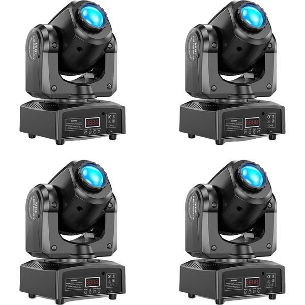 Faretto Da Palcoscenico, Led Rgbw, Controllo Dmx, Zq02001-4Pcs, Spina Ue-image
