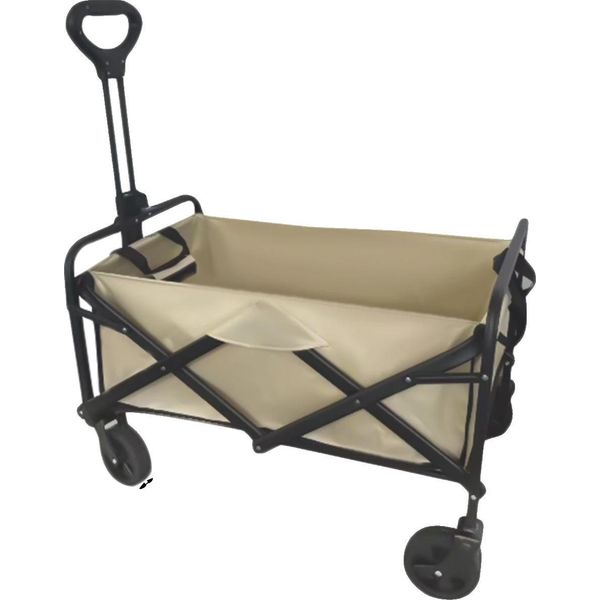 Carrello Trolley, Alta Capacità Di Carico, Design Pieghevole, Beige-image