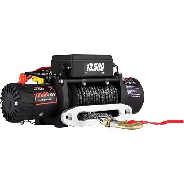 Argano Elettrico, Forza Di Trazione Di 13500 Libbre, Controllo Via Cavo E Wireless, 13500 Lbs-image