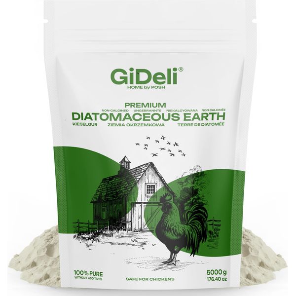Gideli Terra Di Diatomee 5 Kg Doypack - Pura Polvere Di Diatomee Contro Gli Acari Degli Uccelli-image