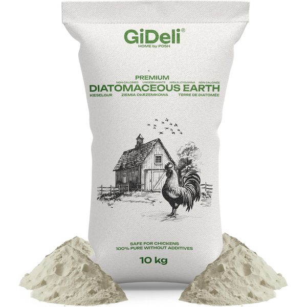 Gideli Terra Di Diatomee 10 Kg - Pura Polvere Di Diatomee Per Polli E Lettiera-image