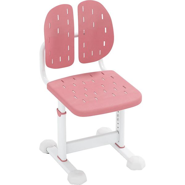 Sedia Da Scrivania Per Bambini Costway, Regolabile In Altezza 29,5-37,5 Cm, Sedia Da Scrivania Per Bambini Con Schienale, Sedia Da Ufficio, Sedia Per Bambini Da 3+, Rosa-image