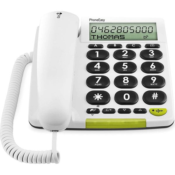 Doro 312Cs - Telefono Analogico - Cornetta A Filo - Vivavoce - 30 Voci - Id Chiamante - Bianco-image