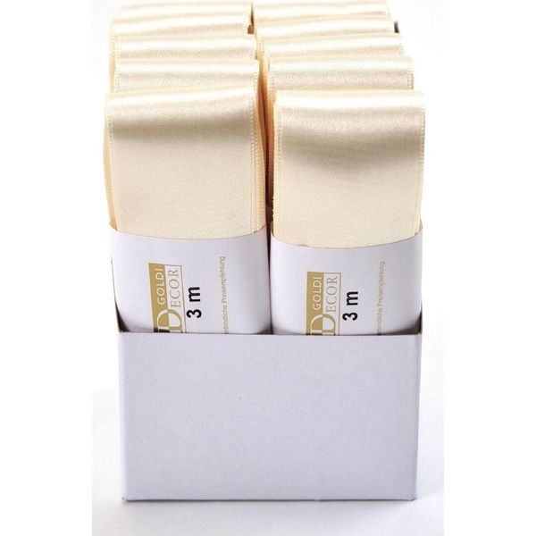 Goldina® 11720400211003 Nastro Di Raso Doppio - 40 Mm X 3 M, Crema-image